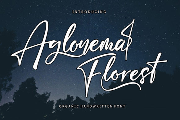 Aglonema Florest: The Perfect Script Handwritten Font for Editorial Design
