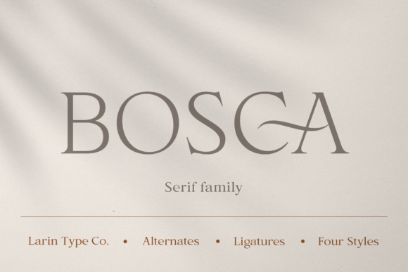 Bosca: An Elegant Serif Typeface for Modern Branding