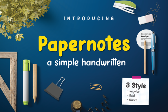 Papernotes: The Handcrafted Typeface for Editorial Design