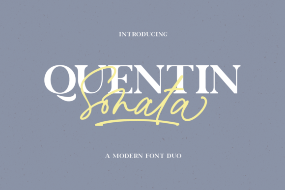Quentin Sonata: The Modern Serif and Script Pair for Campaign Design