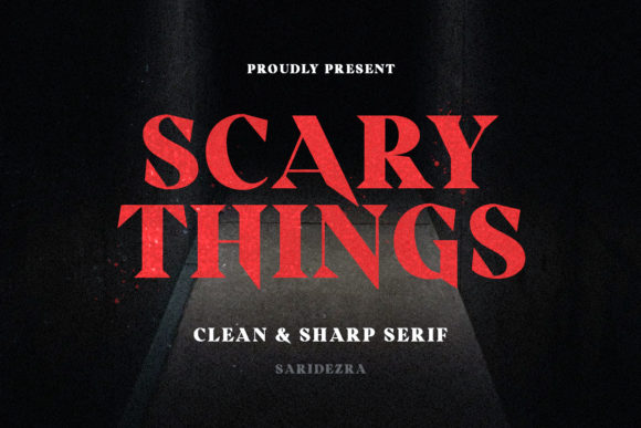 Scary Things: A Sharp Serif Font for Bold Branding