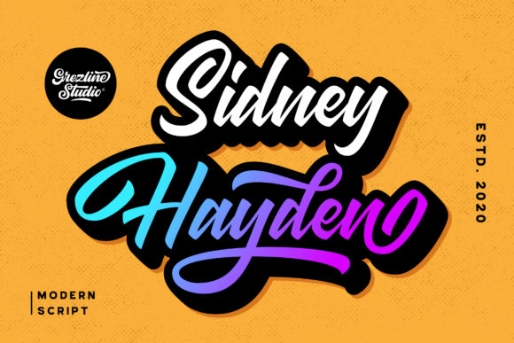 Sidney Hayden: The Retro Handwritten Font for Creative Crafts